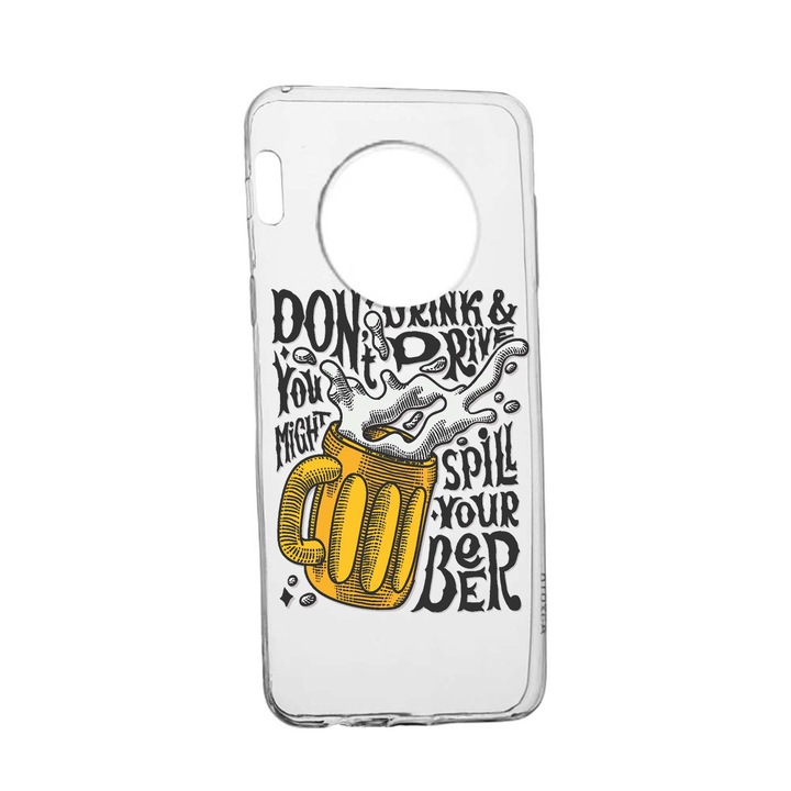 Силиконов калъф Unique за Honor Magic4 Pro, Don't Drink And Drive, Transparent TR 796