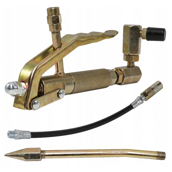 Pistol gresare pentru gresoare de picior cu 2 furtunuri (V86191)