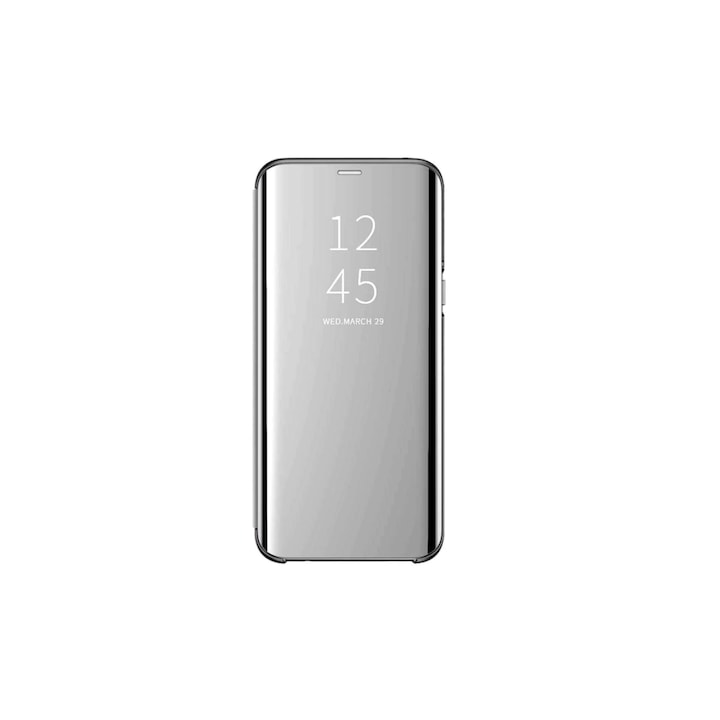 SOHO flip tok Huawei Y6 Prime 2019-hez, ezüstszín