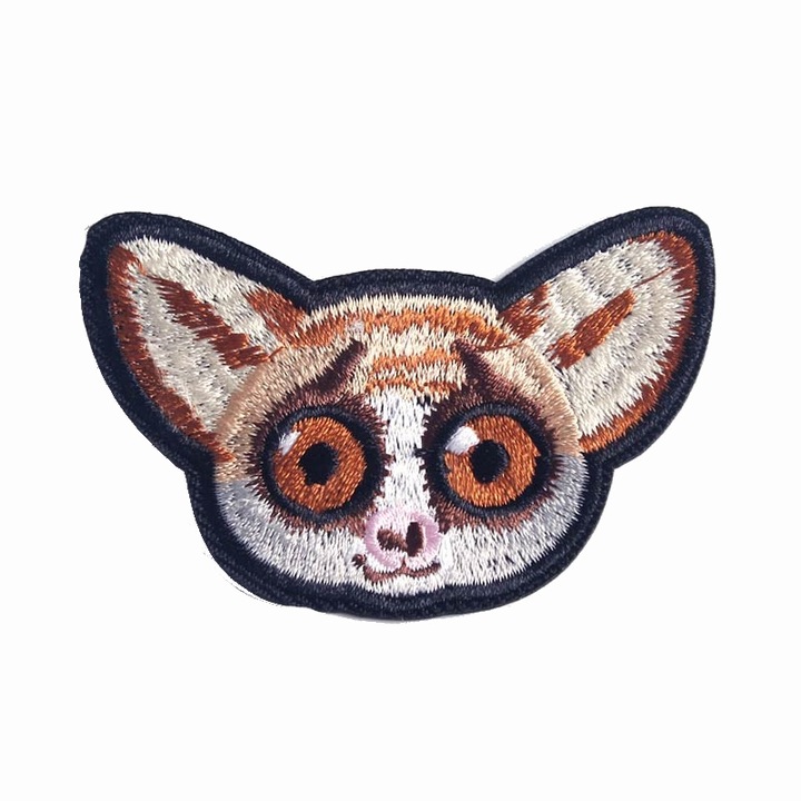 Petic textil brodat Little Creature 6.8x4.2 cm