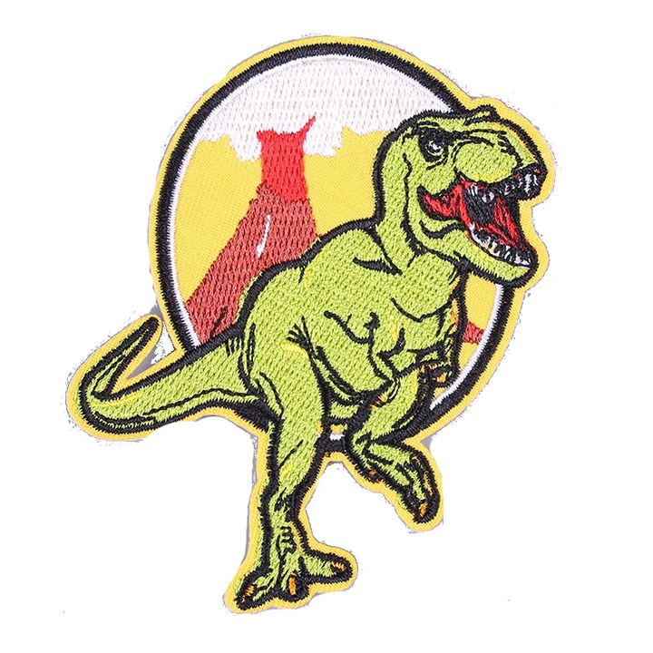 Petic textil brodat Dino World 9.6x7.7 cm