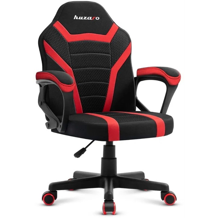 Huzaro Ranger 1.0 Gyermek Gamer szék - Fekete/Piros (HZ-RANGER 1.0 RED MESH)