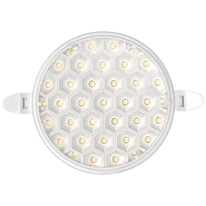 LED панел OMNIA HiveLight, Регулируем, Безрамков, 18W, Бял