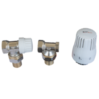 Set termostatic Everline EVP-SRT12A pentru radiator 1/2", Alama