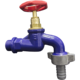 Robinet dublu serviciu Everpower ION-RA12/34, pentru exterior/gradina, 1/2"x3/4", cu stut port furtun, fonta