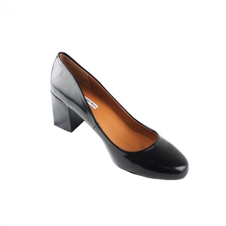 Pantofi dama din piele cu toc Other Story, negru, 36, Negru, 36