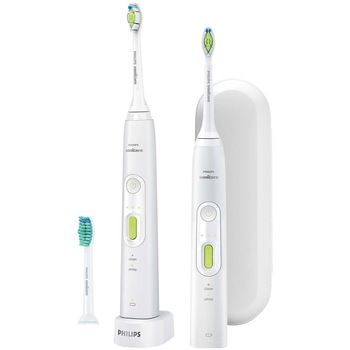 Periuta de dinti electrica Philips Sonicare HealthyWhite+ HX8923/34, 2 moduri, 3 capete de periere, 2 manere, 6 setari personalizabile, Alb Periuta de dinti electrica Philips Sonicare HealthyWhite+ HX8923/34, 2 moduri, 3 capete de periere, 2 manere, 6 setari personalizabile, Alb