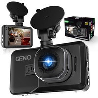 Camera auto de bord DVR Qeno® OneView, Camera de bord FULL-HD 1080P, Display LCD 3 Inch, Unghi larg de vizibilitate 170°, Inregistrare segmentat, Vedere Nocturna, Negru
