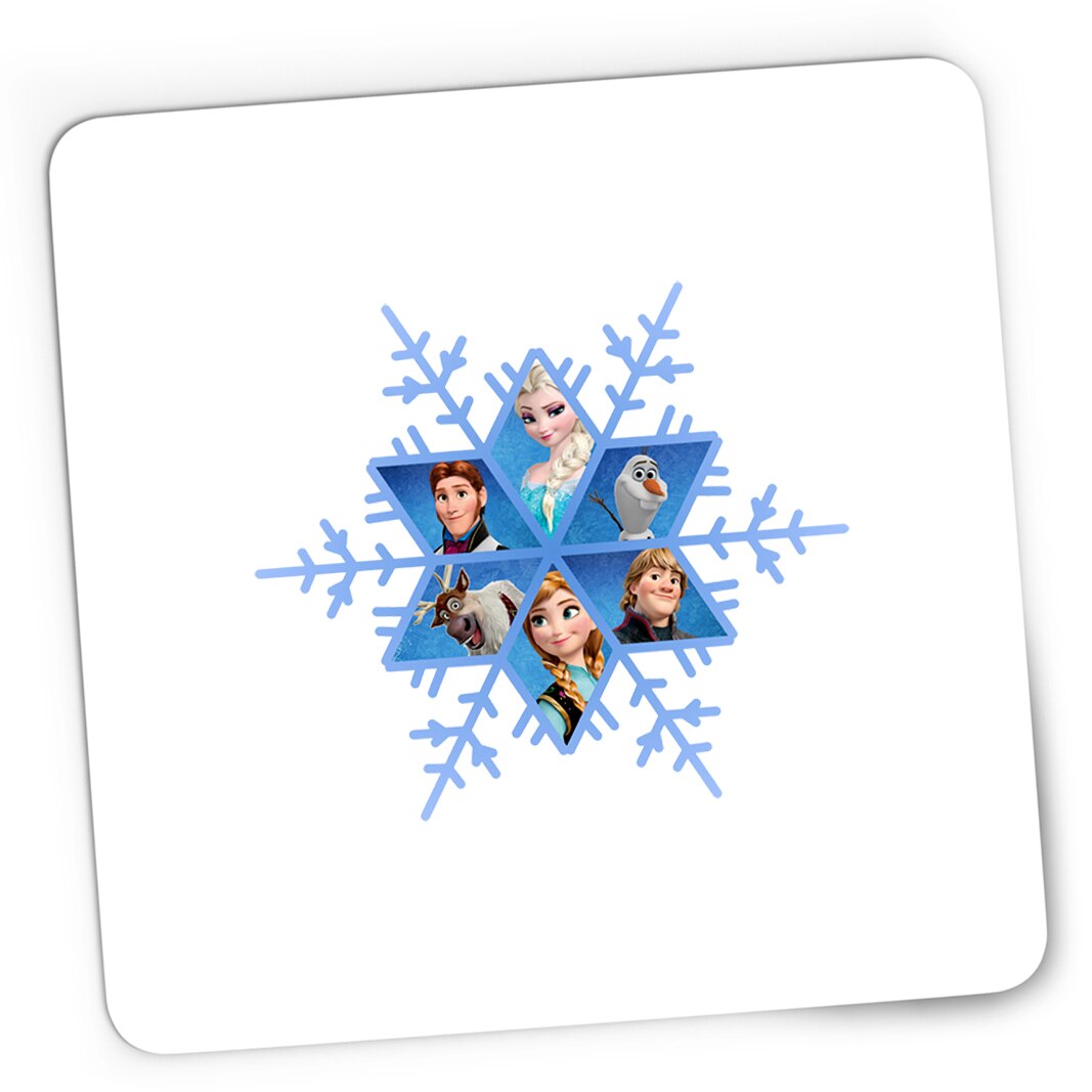 Mousepad Gaming Frozen Anna Elsa Olaf Kristof Sven Snowflake Ice Castle