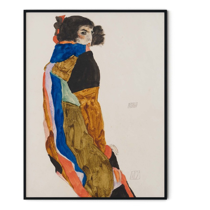 Tablou Intaglio, fara rama, print pe hartie foto Fine Art, color, Moa, Egon Schiele, postere moderne pentru living, birou 50 cm 70 cm