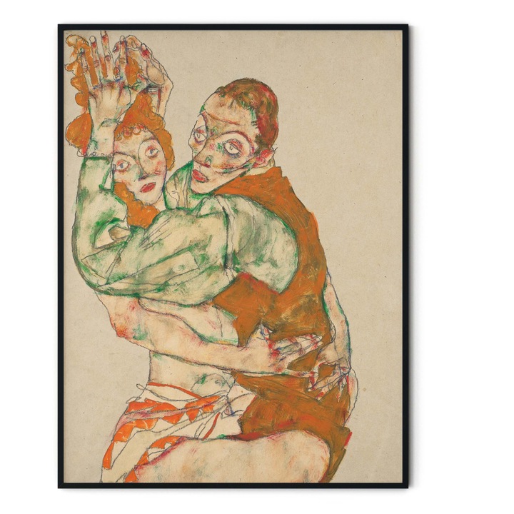 Tablou Intaglio, fara rama, print pe hartie foto Fine Art, color, Zeichnungen XII, Egon Schiele, postere moderne pentru living, bucatarie, hol 50 cm 70 cm