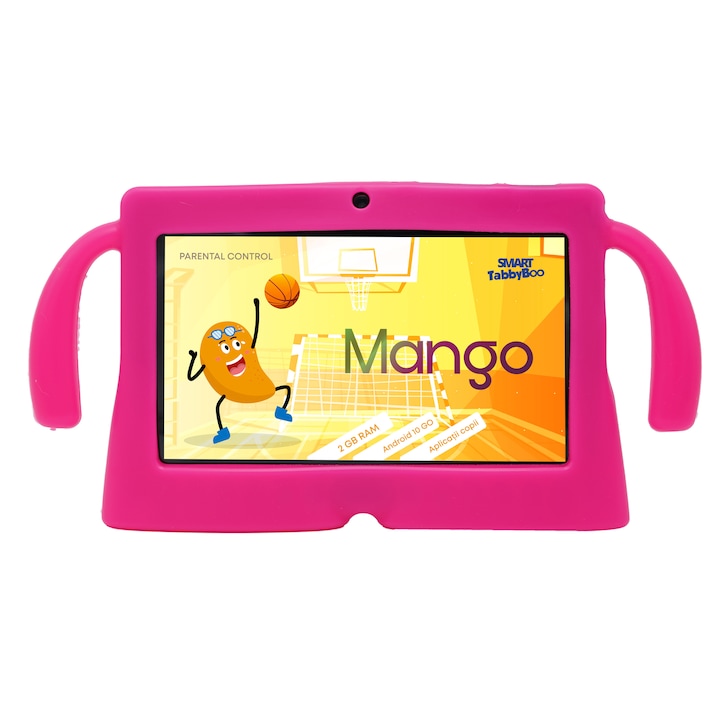 Детски таблет SMART TabbyBoo Mango (2022) 2GB RAM, Android 10 GoFast, Wi-Fi, Тъмно розово