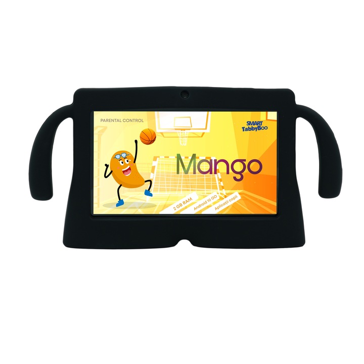 Детски таблет SMART TabbyBoo Mango (2022) 2GB RAM, Android 10 GoFast, Wi-Fi, Черен