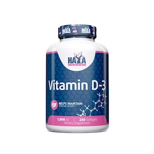Supliment Alimentar, Haya Labs, Vitaminа D-3 1000 Iu, 250 capsule moi