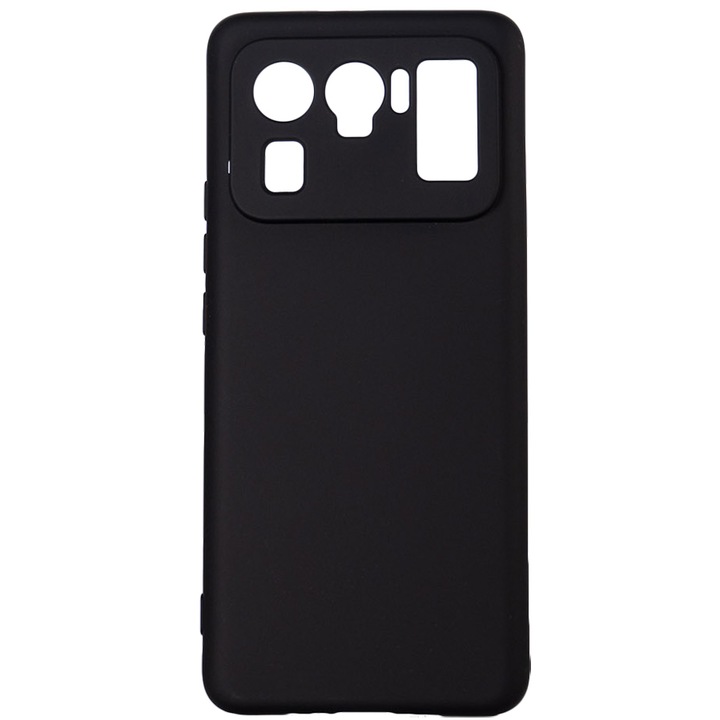 Предпазен калъф Spacer за Xiaomi Mi 11 Ultra 5G, Гъвкав TPU материал, Черен
