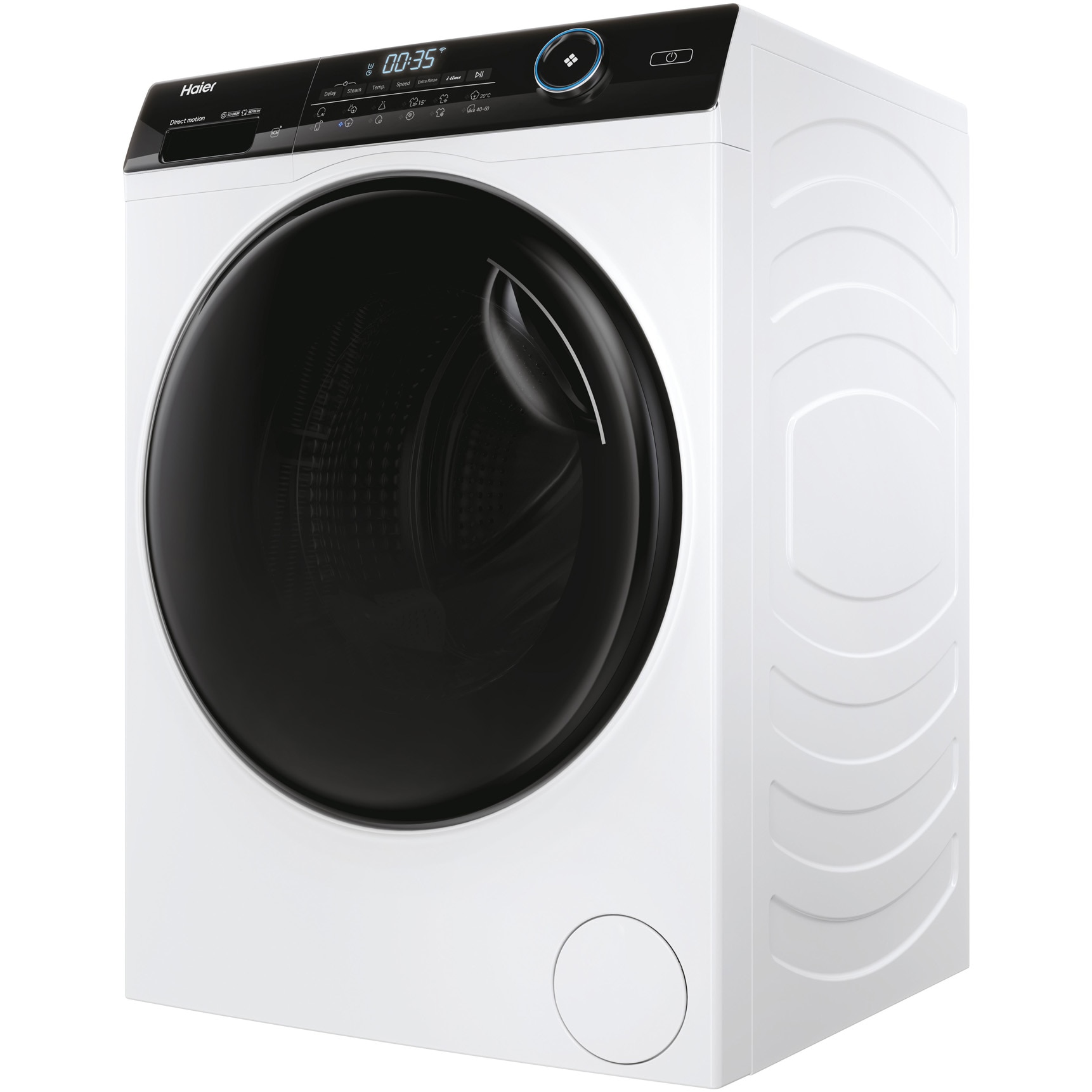 Masina de spalat rufe Haier HW100-B14959U1-S, 10 kg, 1400 rpm, Clasa A, Motor Direct Motion, Wi-Fi, Refresh, ABT, Steam, iTime, Pillow Drum, Dual Spray, Alb