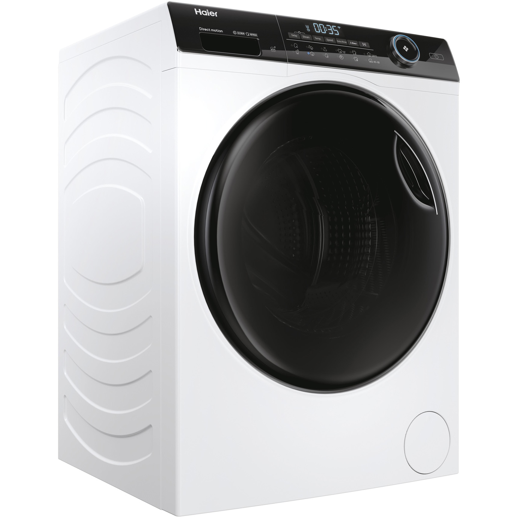 Masina de spalat rufe Haier HW100-B14959U1-S, 10 kg, 1400 rpm, Clasa A, Motor Direct Motion, Wi-Fi, Refresh, ABT, Steam, iTime, Pillow Drum, Dual Spray, Alb