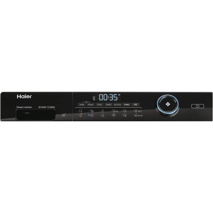 Masina de spalat rufe Haier HW90-B14959U1-S, 9 kg, 1400 rpm, Clasa A, Motor Direct Motion, Wi-Fi, Refresh, ABT, Steam, iTime, Pillow Drum, Dual Spray, Alb