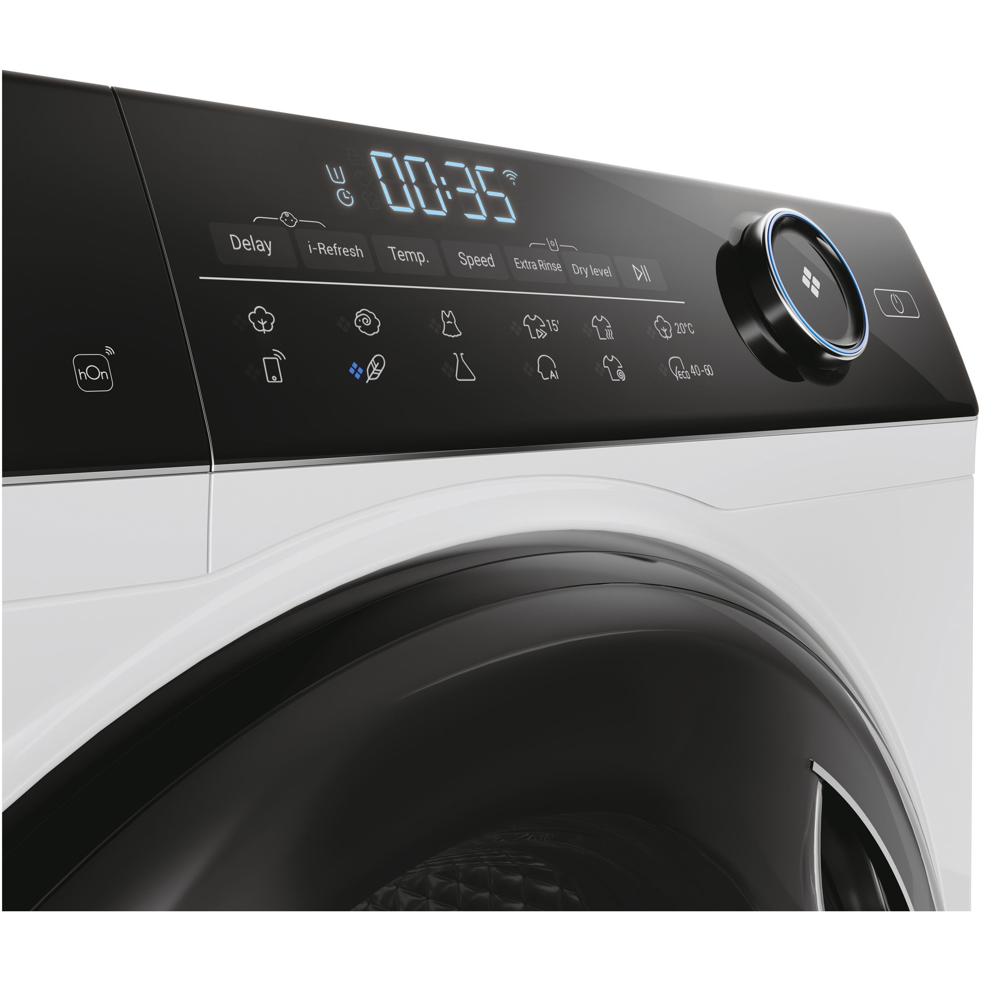 Masina de spalat rufe cu uscator Haier HWD80-B14959U1-S, Spalare 8 kg, Uscare 5 kg, 1400 rpm, Clasa A, Motor Direct Motion, Wi-Fi, iRefresh, ABT, Pillow Drum, Dual Spray, Alb