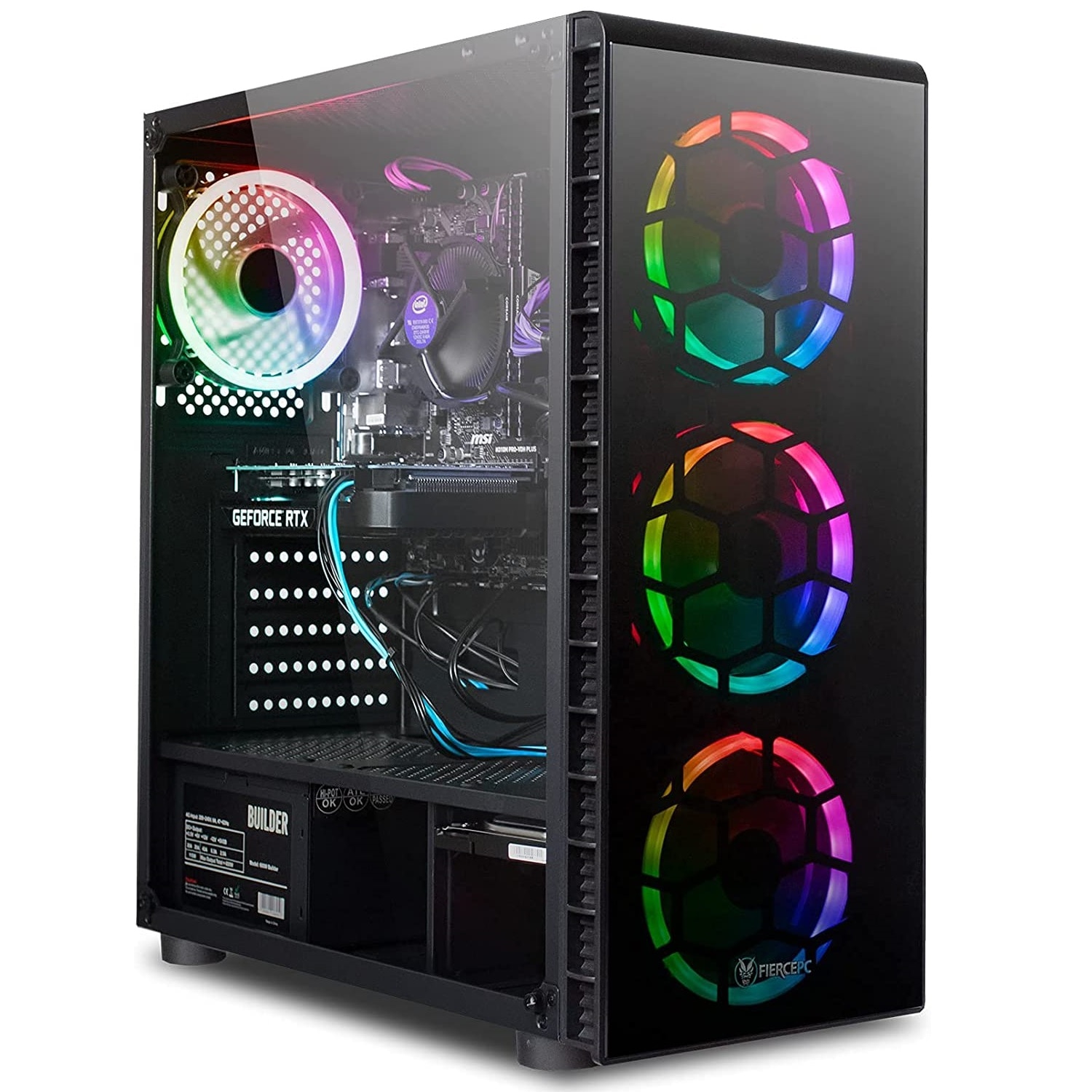 ゲーミングPC core i5-9400F RTX3060ti SSD1TB Sistem Desktop PC Gaming, Fierce, Intel Core i5 9400F 4.1 GHz, RTX