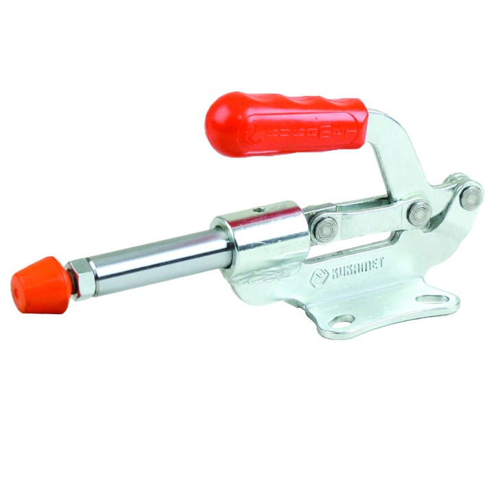 Clema de fixare manuala de tip Push-Pullin linie dreapta cu baza sudata, 521-4-Q18