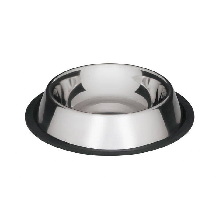 castron pentru hrana caine sau pisica adult otel inoxidabil cu inel din cauciuc antialunecare 250 ml imagen 25_1_
6
