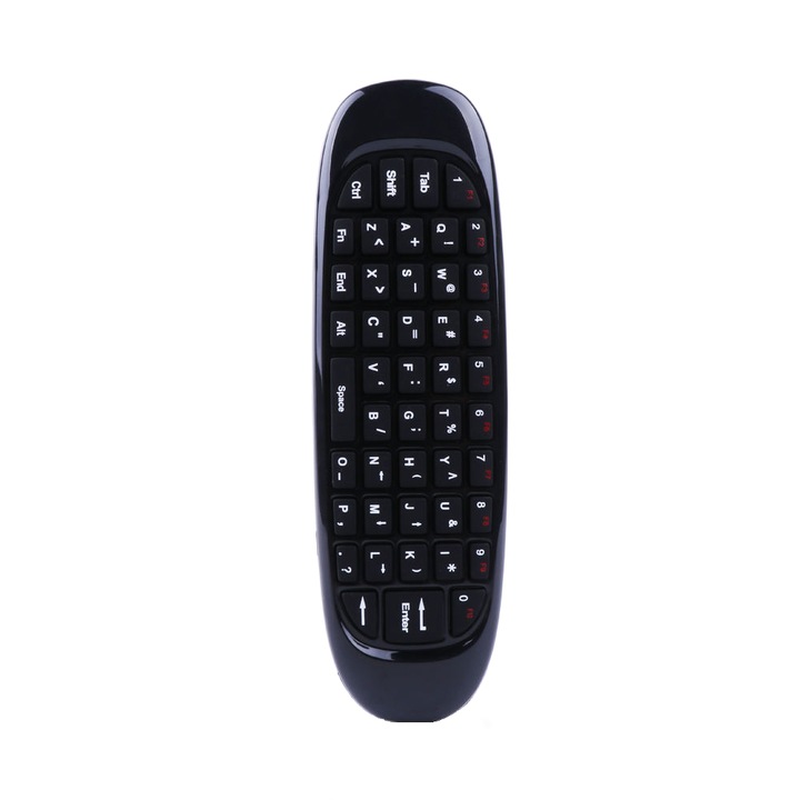 Mini tastatura inteligenta cu Air Mouse, Wifi, Gyroscope 3 axe, negru
