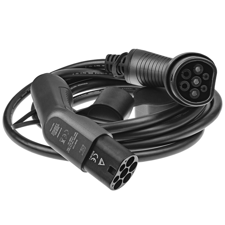 Кабел за зареждане Green Cell GC type 2, 7,2 kW, За EV / PHEV зареждане, 5 м