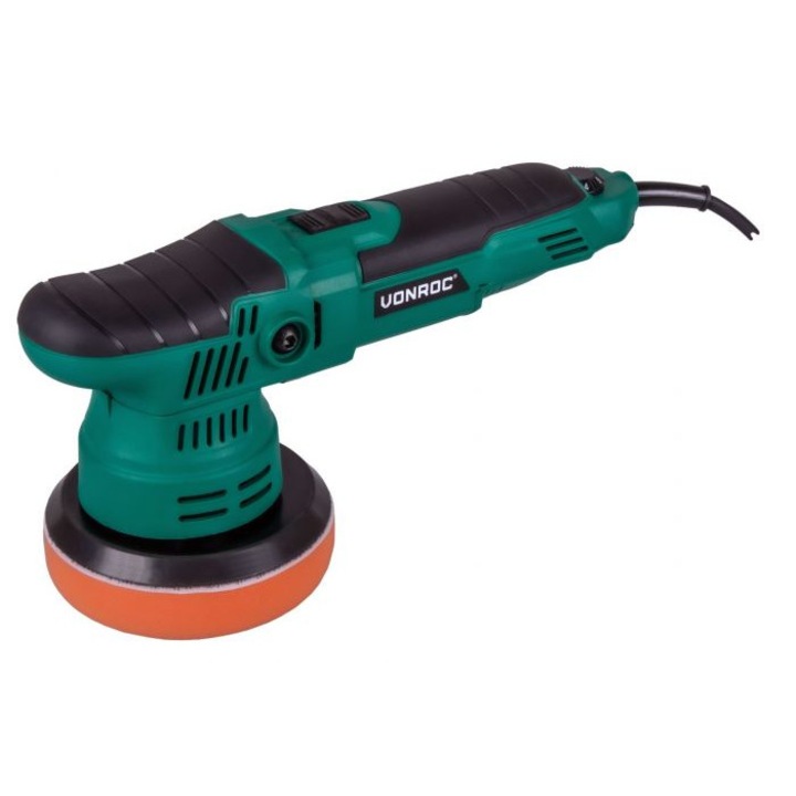 Полираща машина VONROC S2_PM504AC, 650 W, 125 мм, Включени 7 гъби