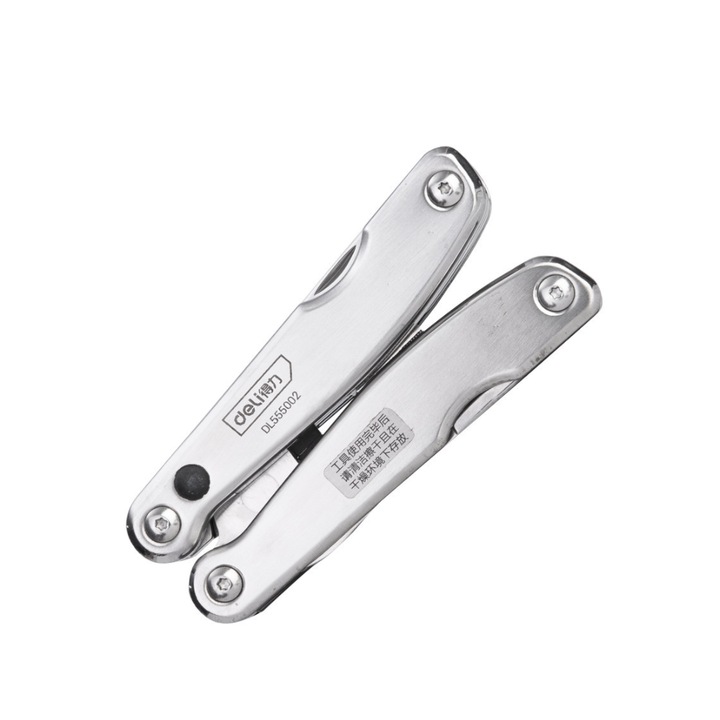 Patent Multifunctional Pliabil Deli, Metal, 16 in 1, cu Portofel Impermeabil, Rezistent