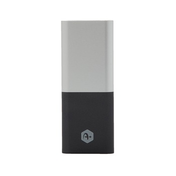 Acumulator extern A+, 10000 mAh, 2 porturi USB, Silver Acumulator extern A+, 10000 mAh, 2 porturi USB, Silver