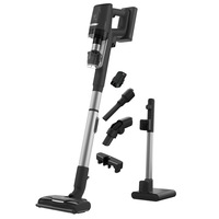 Aspirator vertical Electrolux Ultimate 800, 25,2 V, 150 AW, ecran LCD, 3 viteze + AUTO, 0,4 l, tub inox telescopic, 99,99% eficienta filtrare, autonomie 60 min, perie electrica cu LED, stand incarcare pe podea, Gri granit