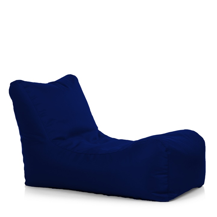 Fotoliu puf Lazyboy Lounger Bleumarin dehusabil, Dirtproof, Maner, Interior/exterior, impermeabil
