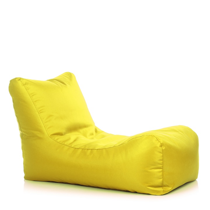 Fotoliu puf Lazyboy Lounger Galben dehusabil, Dirtproof, Maner, Interior/exterior, impermeabil