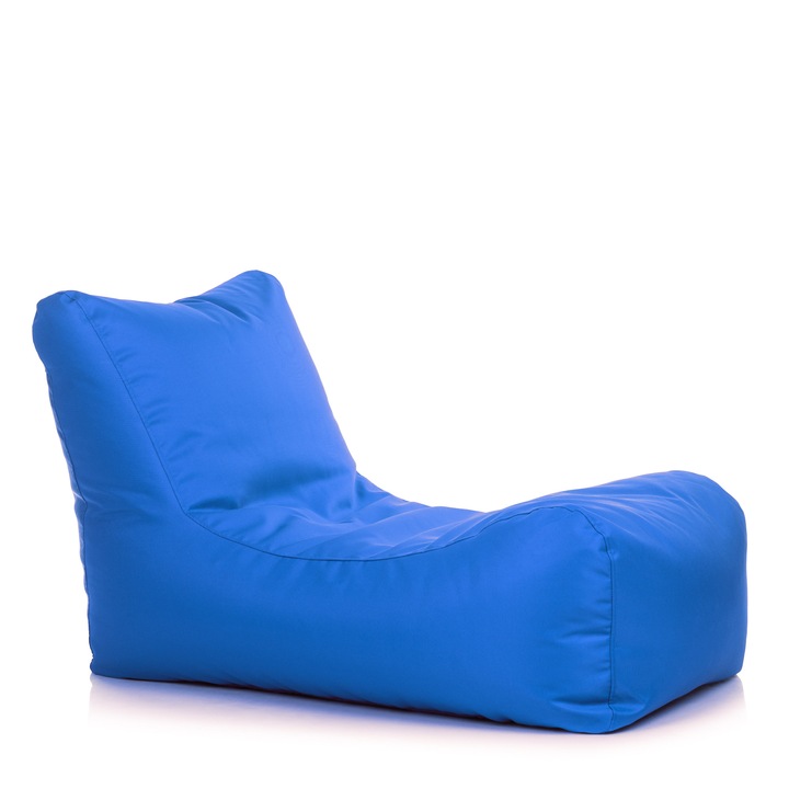 Fotoliu puf Lazyboy Lounger albastru dehusabil, Dirtproof, Maner, Interior/exterior, impermeabil
