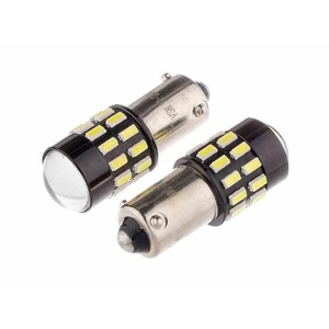AMIO LED Spuldzes CANBUS, 24SMD 3030, 1156 (P21W), BA15s, 12V/24V