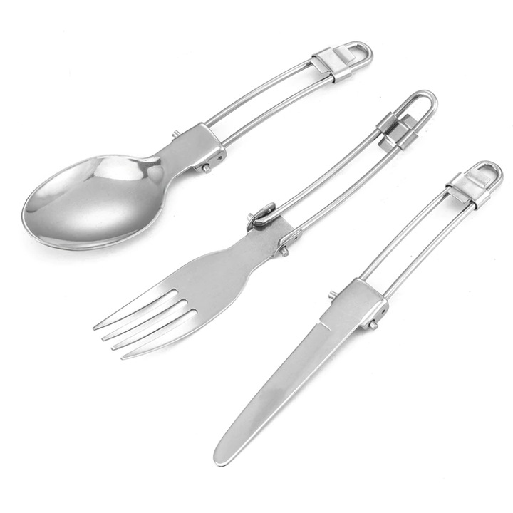 Set tacamuri pentru camping, CRT, Pro Camp, 3 piese, Cu husa pentru depozitare