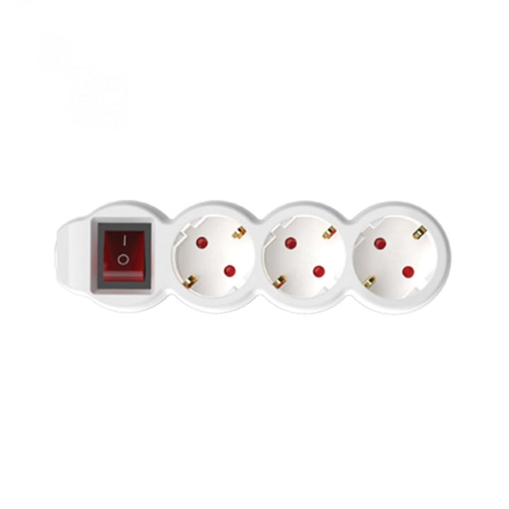 HBS NV 3K-10/WH/1.5 Мрежов разпределител, с ключ