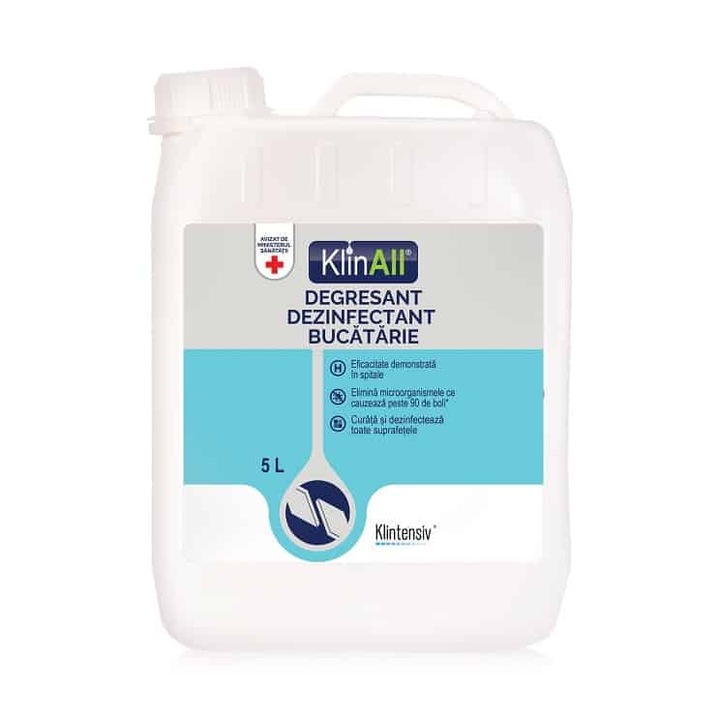Degresant dezinfectant bucatarie, KlinAll, 5 litri