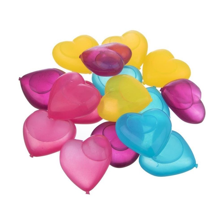 Комплект от 20 броя сърца за оформяне на кубчета лед Orion, Пластмасови, Многоцветни