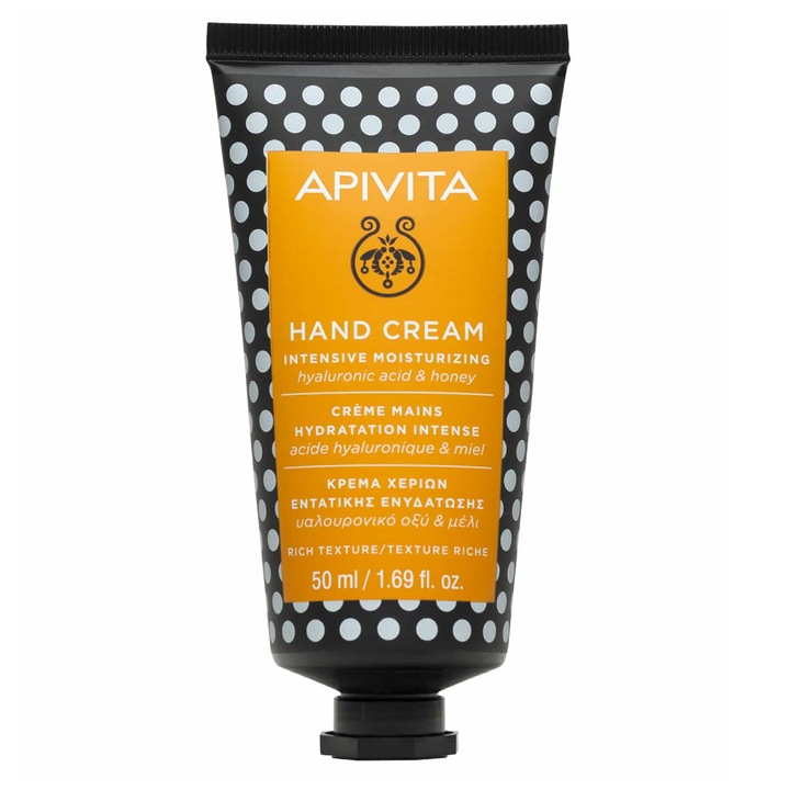 Crema de maini cu miere, cu efect hranitor pentru pielea uscata, Apivita, 50 ml