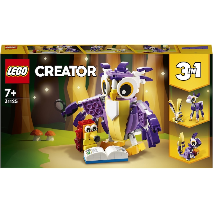 LEGO® Creator 3 in 1 - Creaturi fantastice din padure 31125, 175 piese