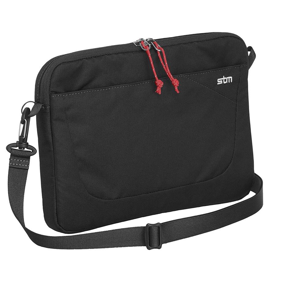 Geanta textila rezistenta la socuri si la apa pentru laptopuri si tablete de pana la 13 inchi, STM Velocity Blazer Sleeve Bag, negru