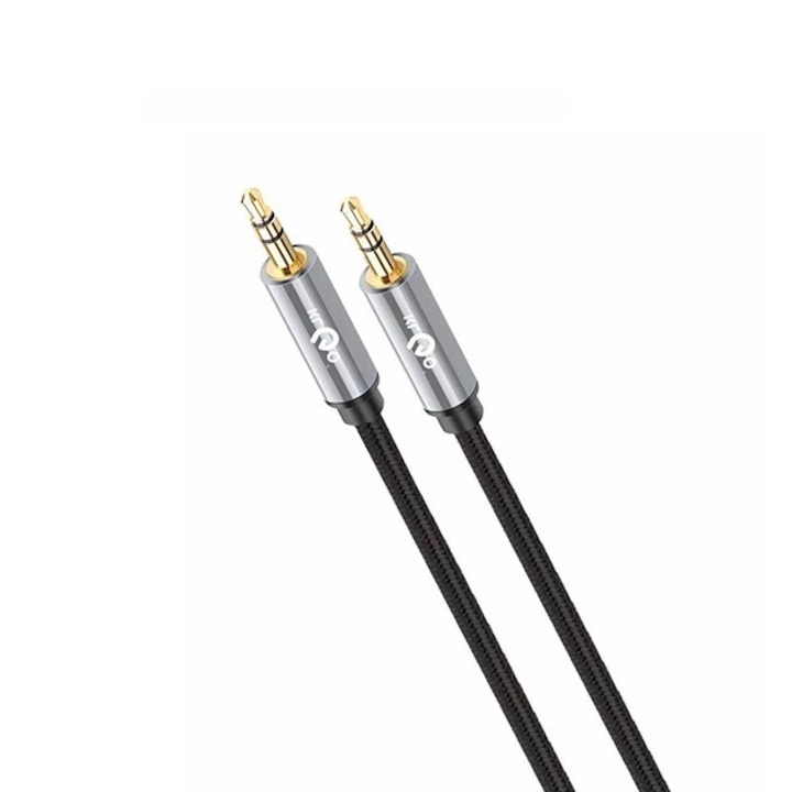 Аудио кабел KLGO, Жак 3.5 мм, AUX, М/М, 1м