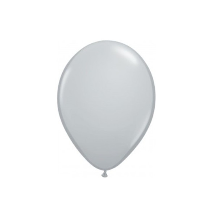 Set 100 baloane latex gri 13 cm