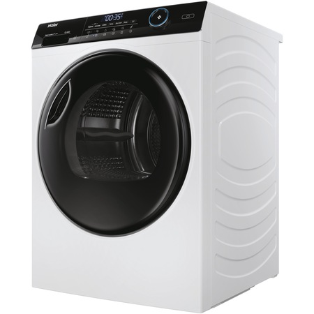 Uscator de rufe Haier HD80-A3959-S, Pompa de caldura, 8 kg, Clasa A+++, Wi-Fi, Motor Inverter, iRefresh, Dry Sensor, Pillow drum, iTime, Filtru triplu, Alb