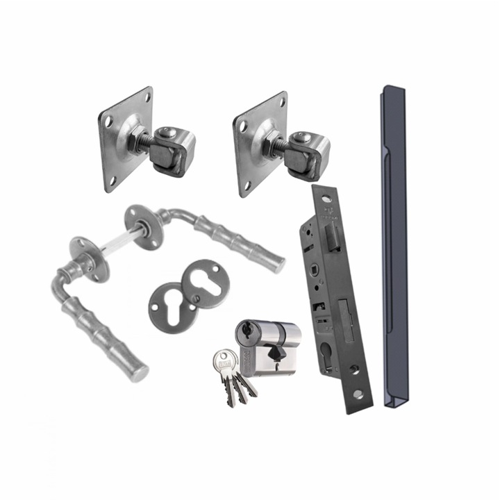 Set accesorii poarta pietonala, forjat, Todome, otel, 7 buc