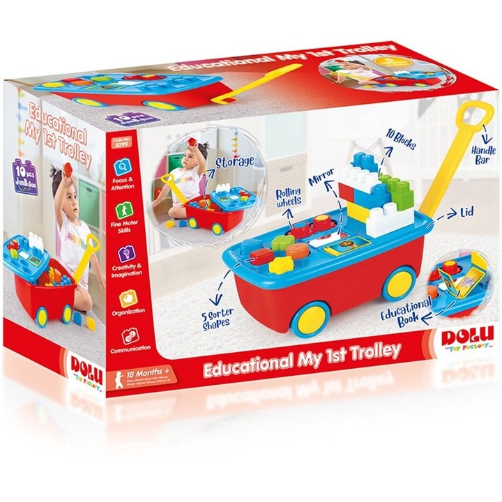 Set constructie Dolu - Primul meu carucior cu activitati