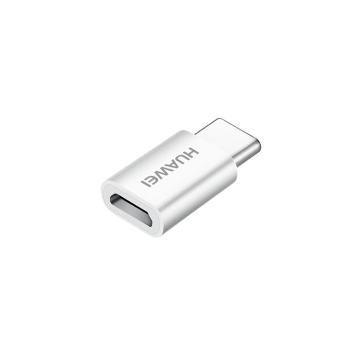 Huawei Adapter, Micro USB - Type-C, Ezüstszín/Fehér