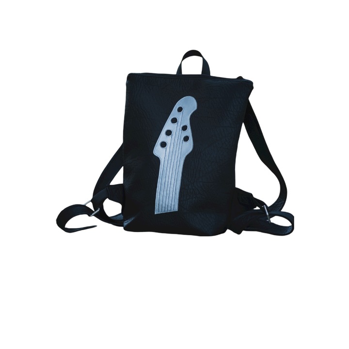 Rucsac rock decorat cu fret de chitara, Accesorii rock, bySolbags